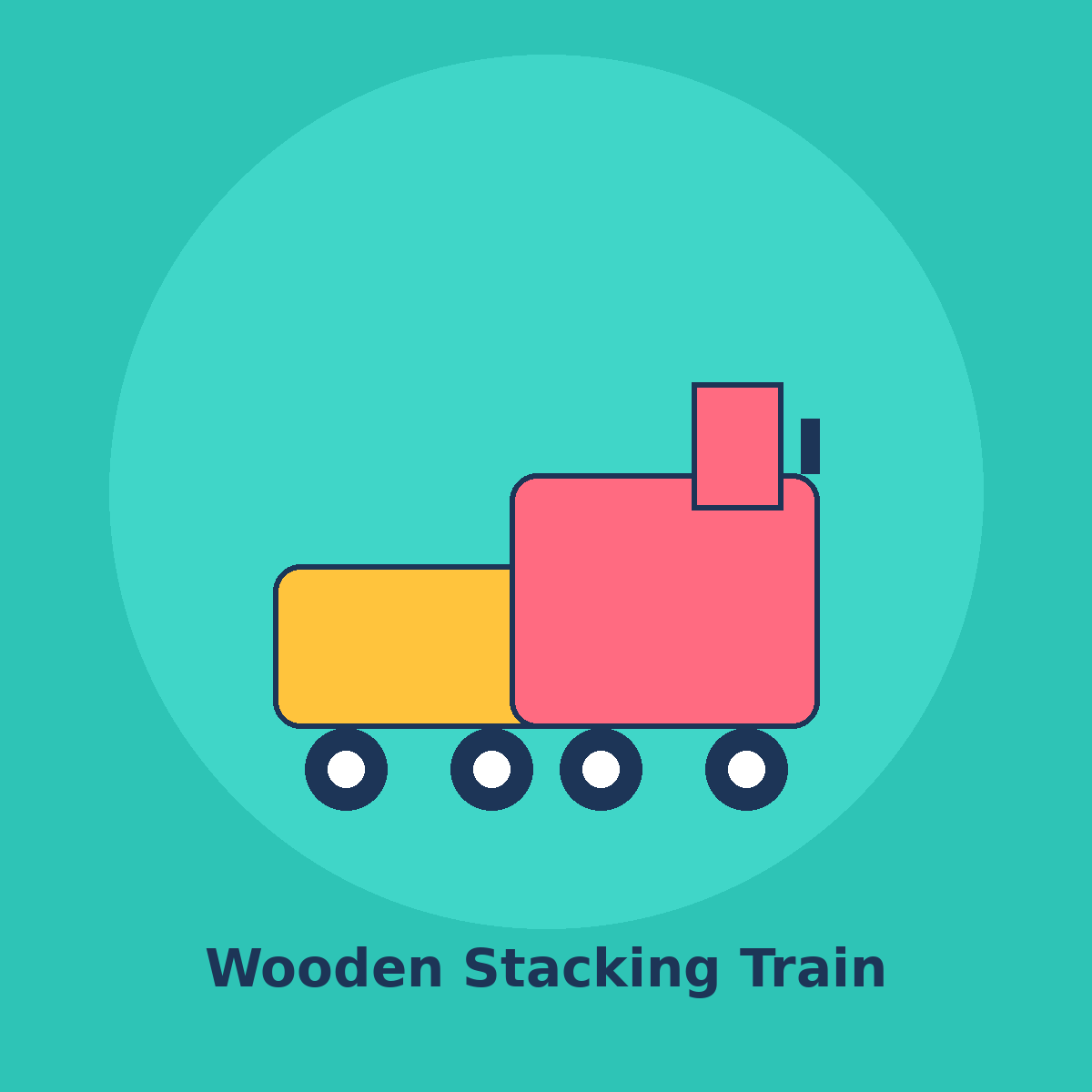 Wooden Stacking Train Set