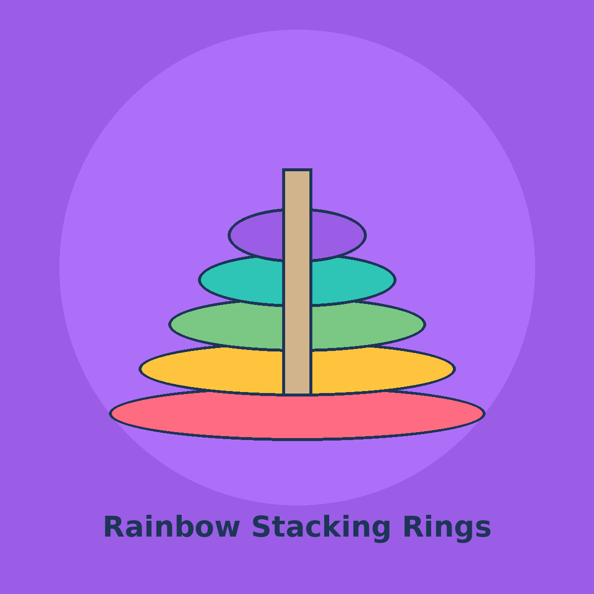 Rainbow Stacking Rings