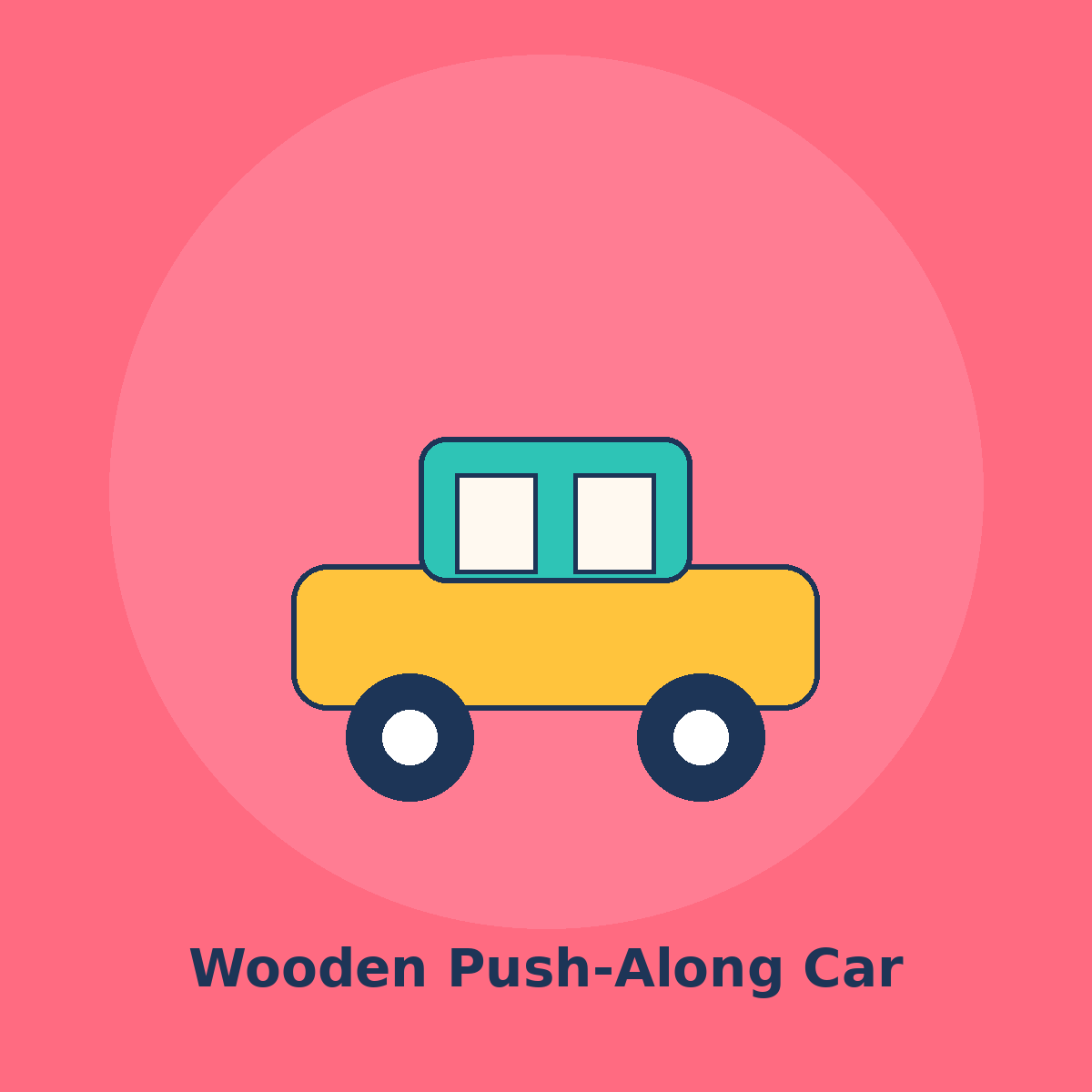 Wooden Push-Along Car