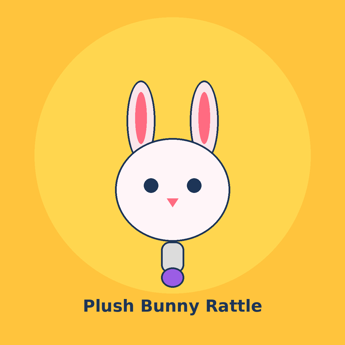 Plush Bunny Rattle